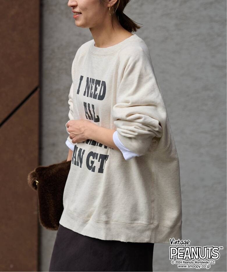 MEAN MACHINE AGE 別注PEANUTS VTG CREW スウェット CHARLIE BROWN  