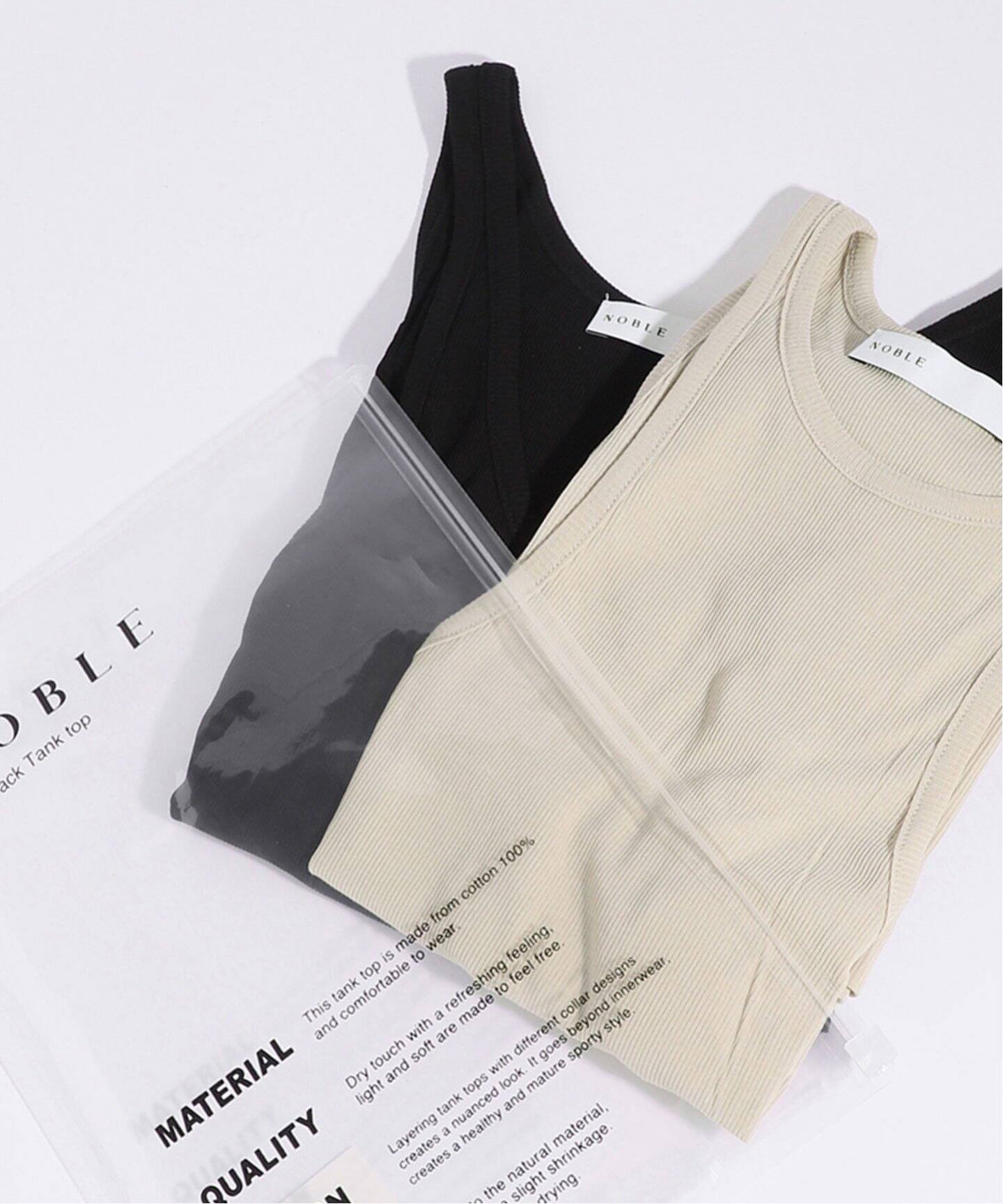 NOBLE ニュアンス2wayタンクトップ 前後2WAYタンクトップ | Arnev