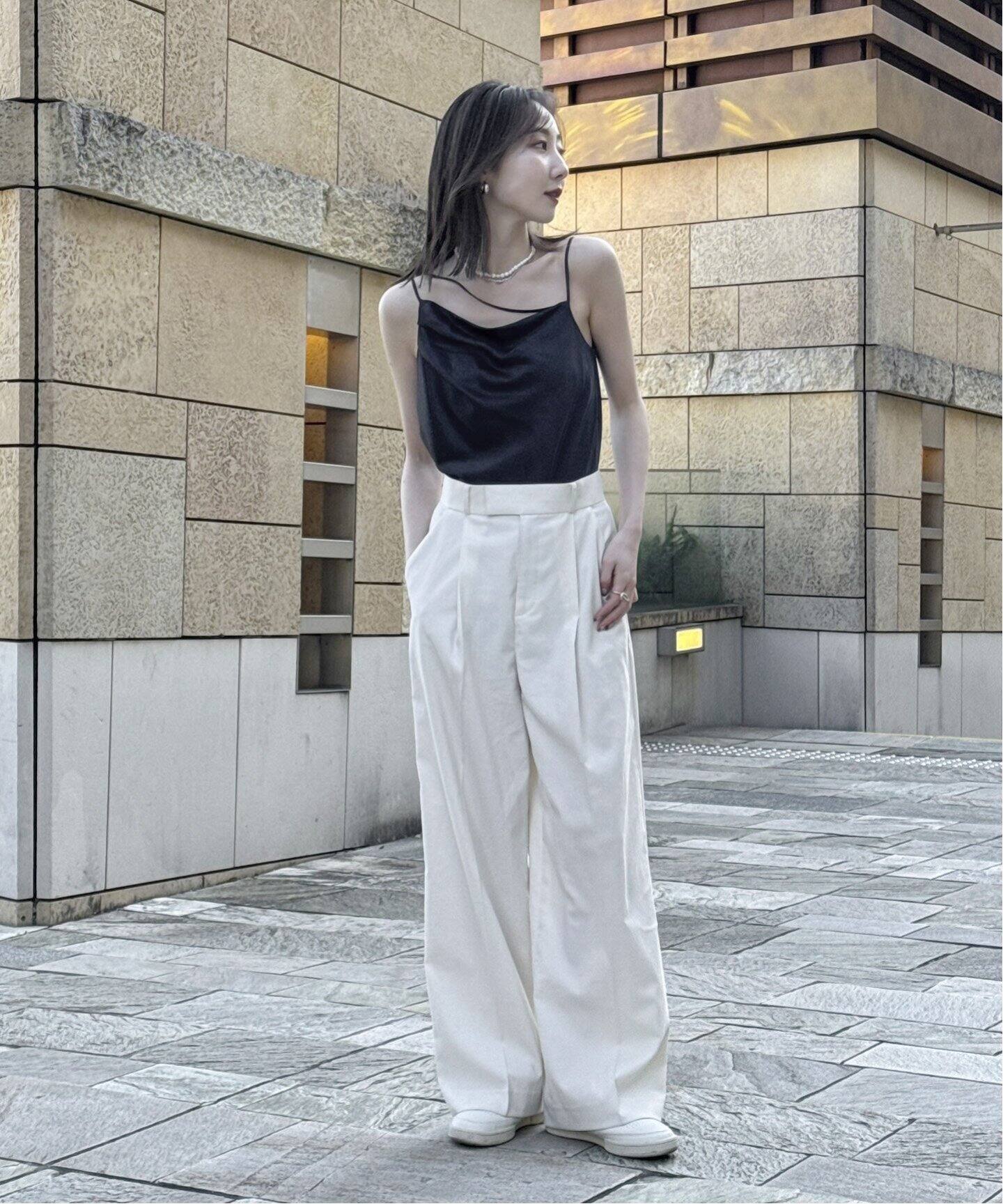 ドレープサテンキャミソール（Tシャツ／カットソー）｜NOBLE（ノーブル 