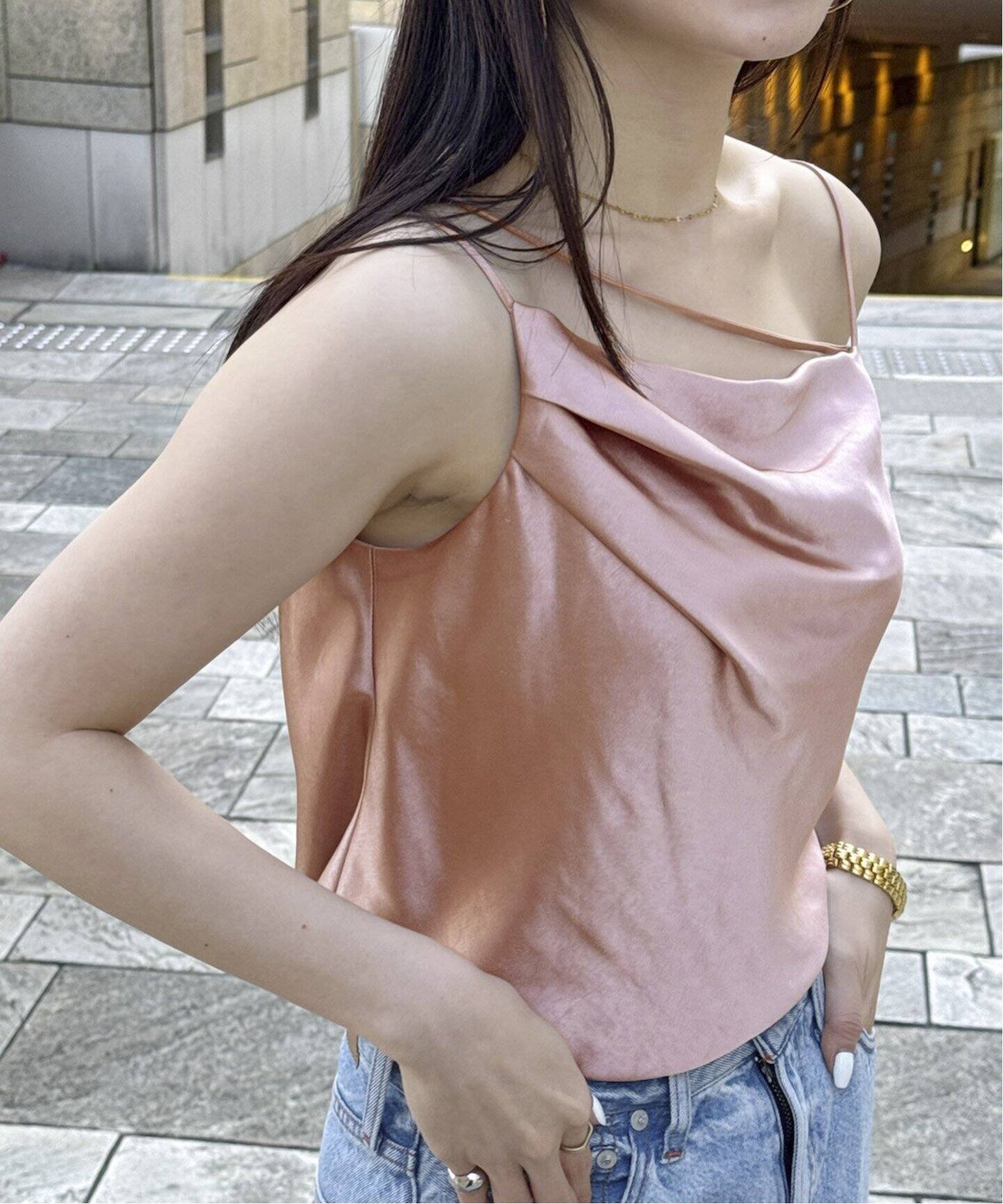 ドレープサテンキャミソール（Tシャツ／カットソー）｜NOBLE（ノーブル  