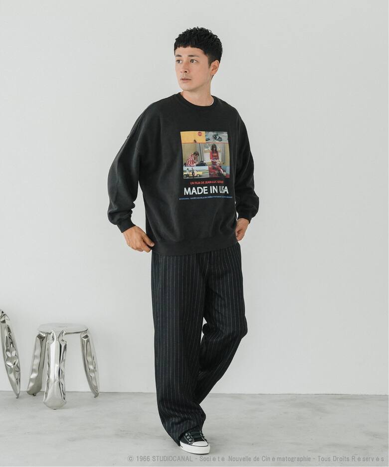 Jean-Luc Godard ウォッシュ加工 プリントスウェット（スウェット  