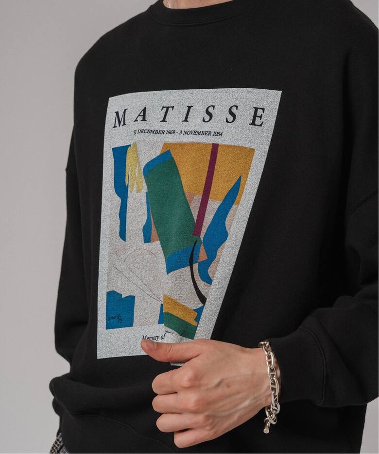 Henri Matisse 別注 プリント クルーネックスウェット（スウェット  