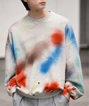 【NOMA t.d. for BOUCLE】別注マルチカラー スプレー ハンドダイ スウェット