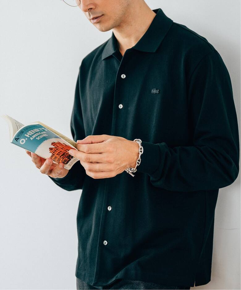 LACOSTE (ラコステ) 別注 フルオープン ロングスリーブポロシャツ 