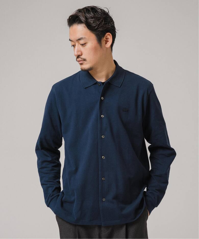 LACOSTE (ラコステ) 別注 フルオープン ロングスリーブポロシャツ 