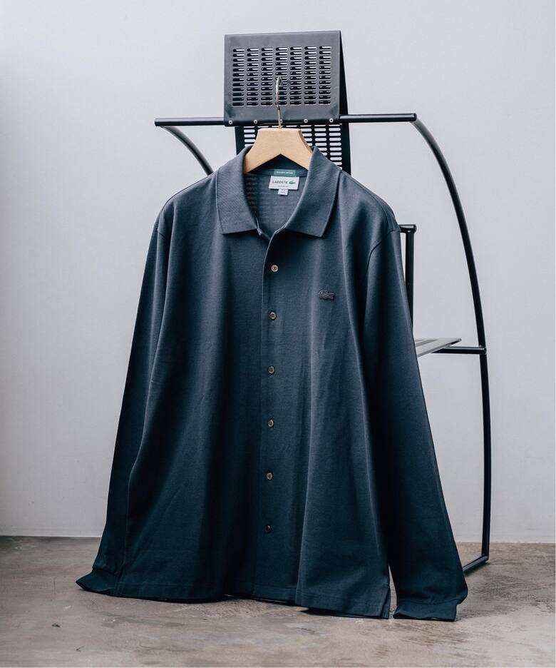 LACOSTE (ラコステ) 別注 フルオープン ロングスリーブポロシャツ 