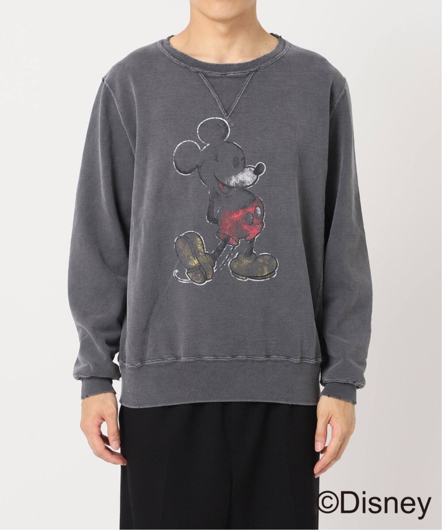 REMI RELIEF / レミレリーフ】別注 HARD SP加工裏毛クルー（Mickey 