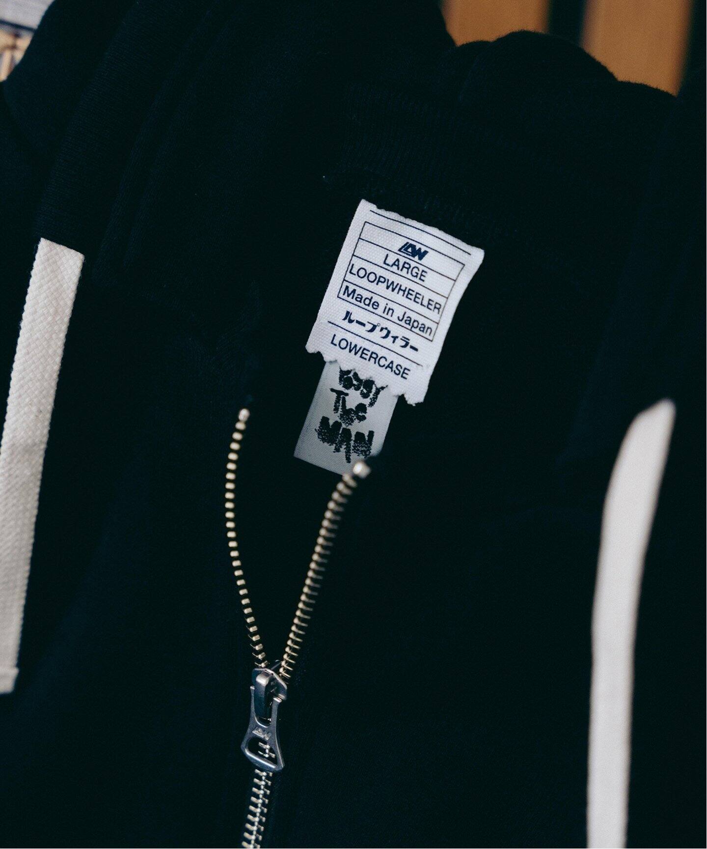 LOOPWHEELER for LOWERCASE × POGGYTHEMAN】別注 ジップフーディー  