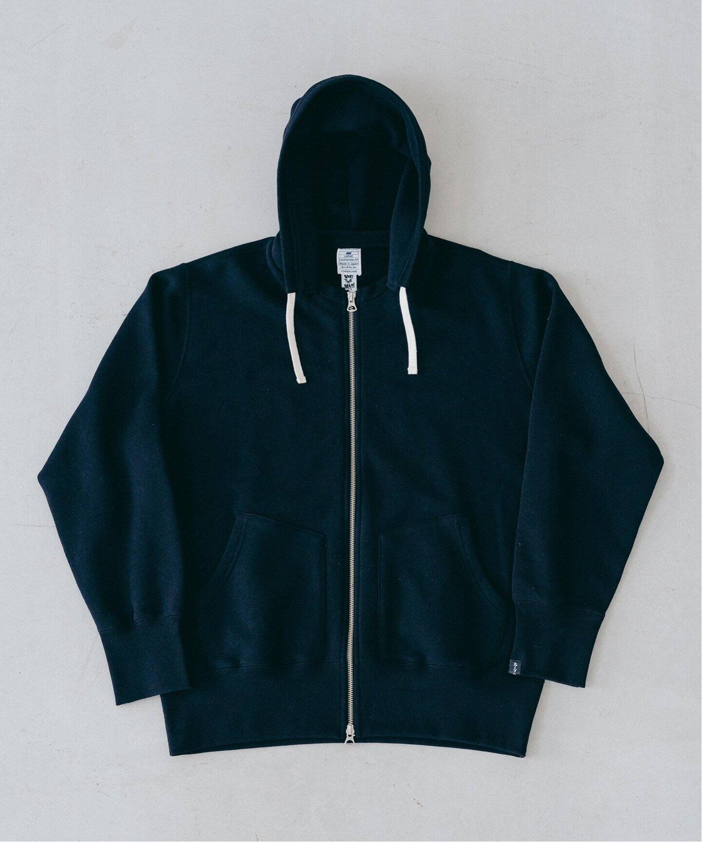 LOOPWHEELER for LOWERCASE × POGGYTHEMAN】別注 ジップフーディー  