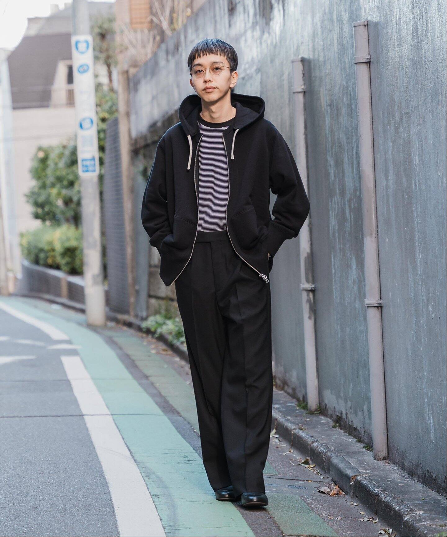 LOOPWHEELER for LOWERCASE × POGGYTHEMAN】別注 ジップフーディー  