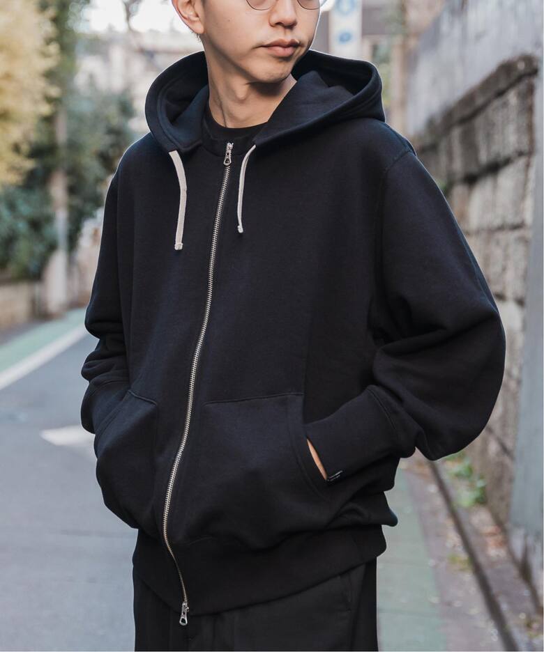 LOOPWHEELER for LOWERCASE × POGGYTHEMAN】別注 ジップフーディー  