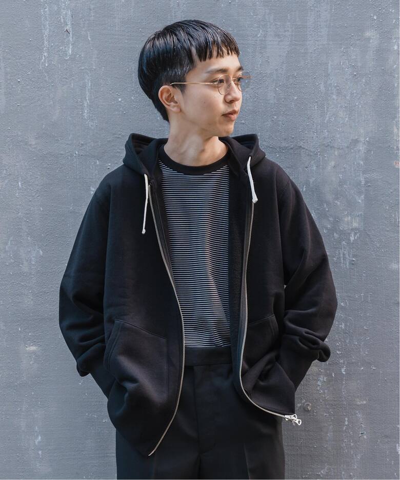 LOOPWHEELER for LOWERCASE × POGGYTHEMAN】別注 ジップフーディー  