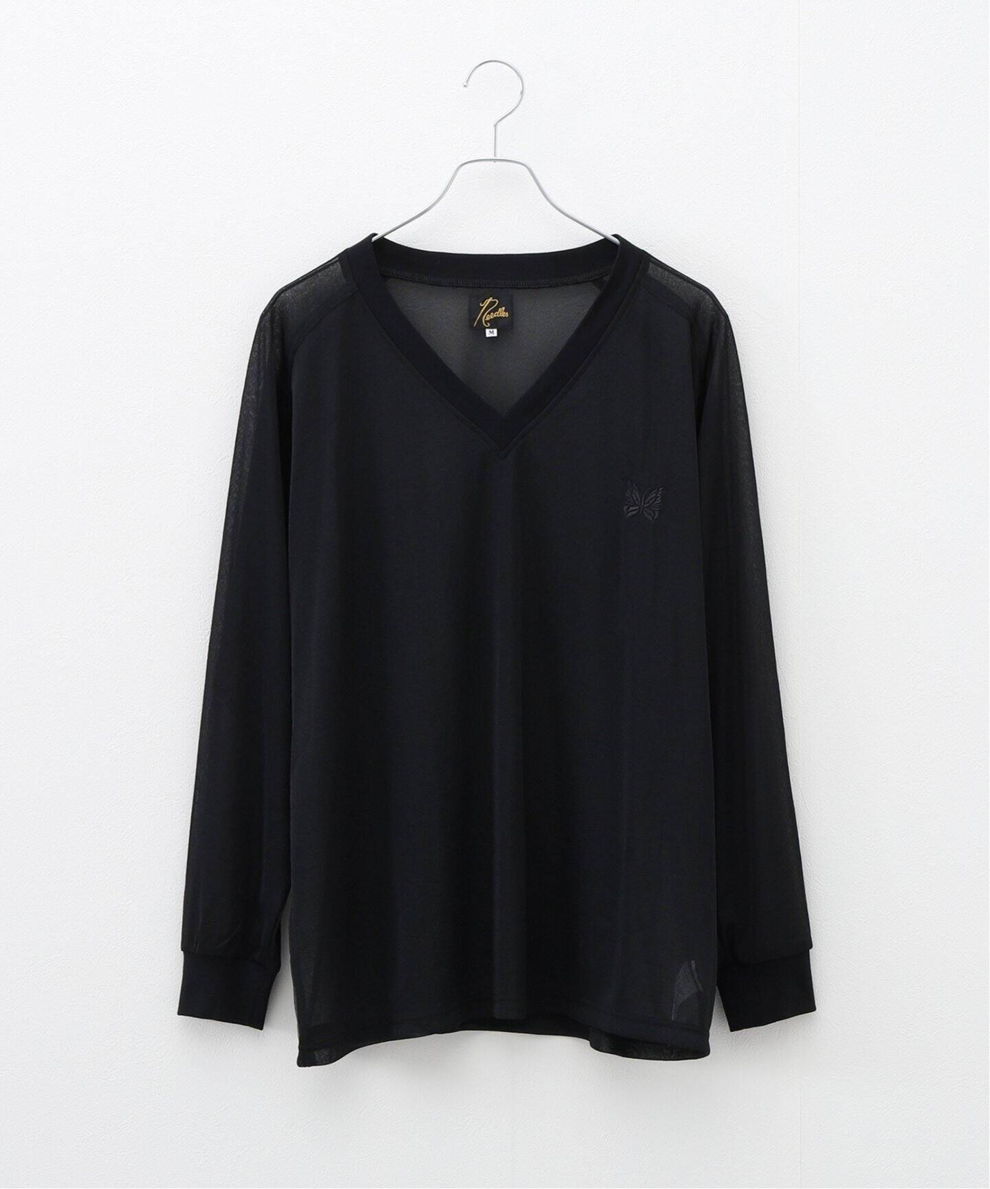 NEEDLES / ニードルズ】L/S V Neck Tee-Poly Tricot Chiffon OT256（T  