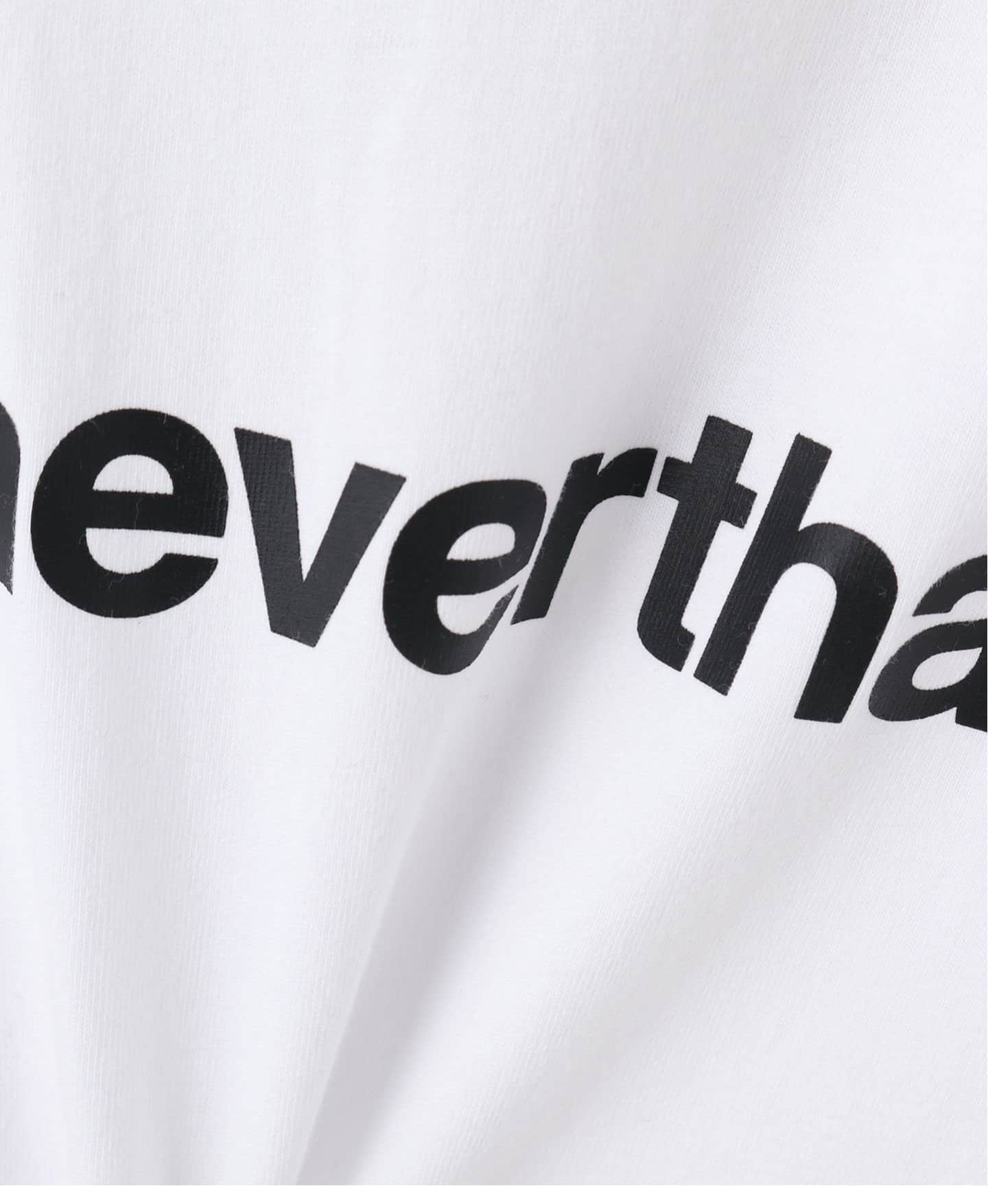 ディスイズネバーザット 前後ロゴプリントL/S Tee ホワイト