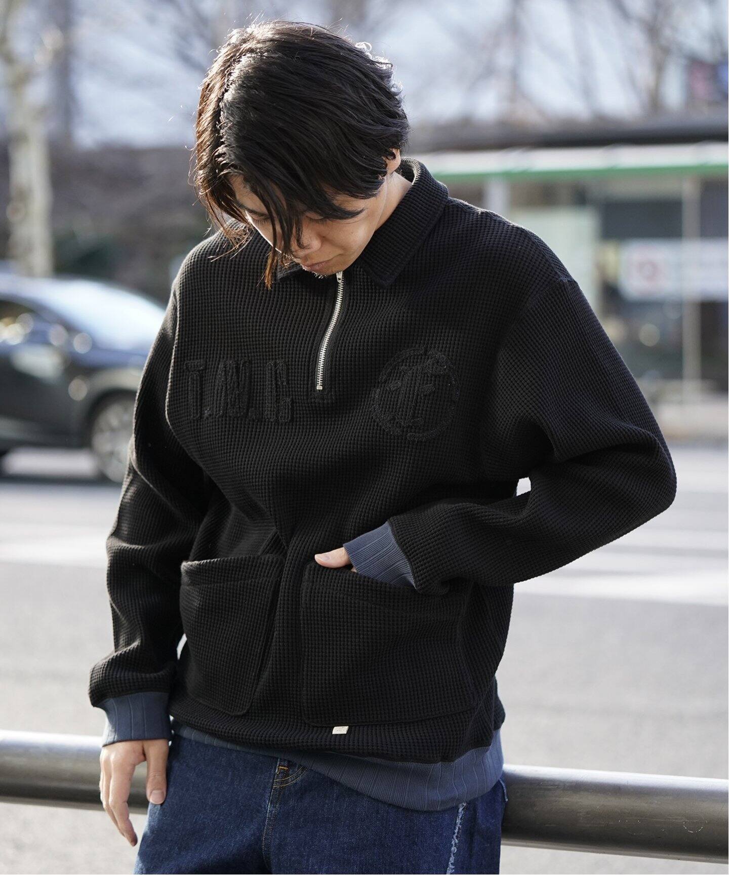 FAF (FAKE AS FLOWERS) / フェイク アス フラワーズ】THERMAL HALF ZIP 