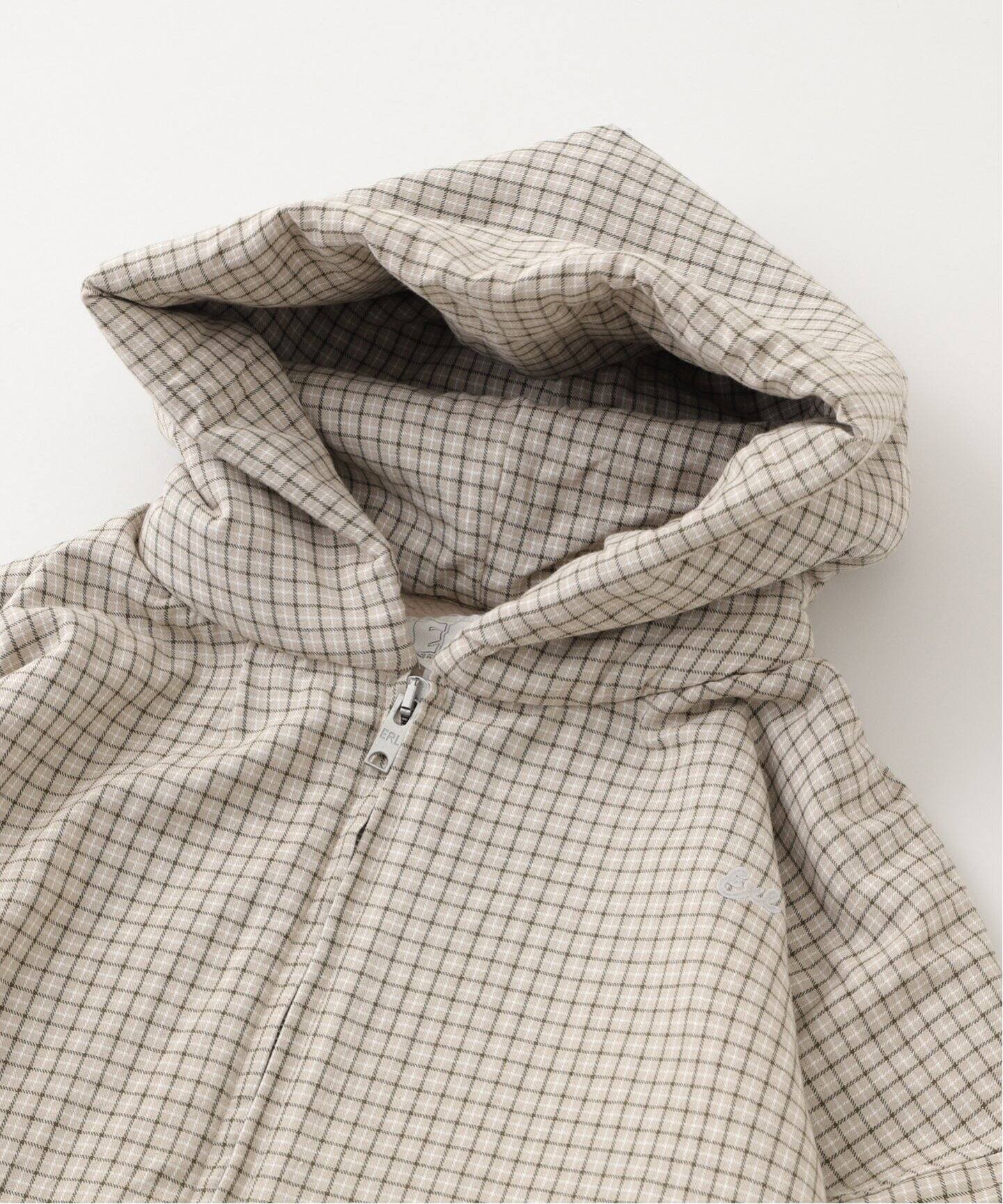 ERL / イーアールエル】UNISEX PLAID PADDED CHECK ZIP HOODI 
