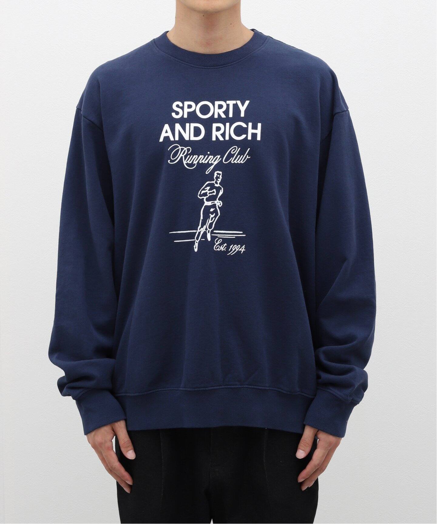 SPORTY&RICH / スポーティアンドリッチ】RUNNING MAN CREWNECK 