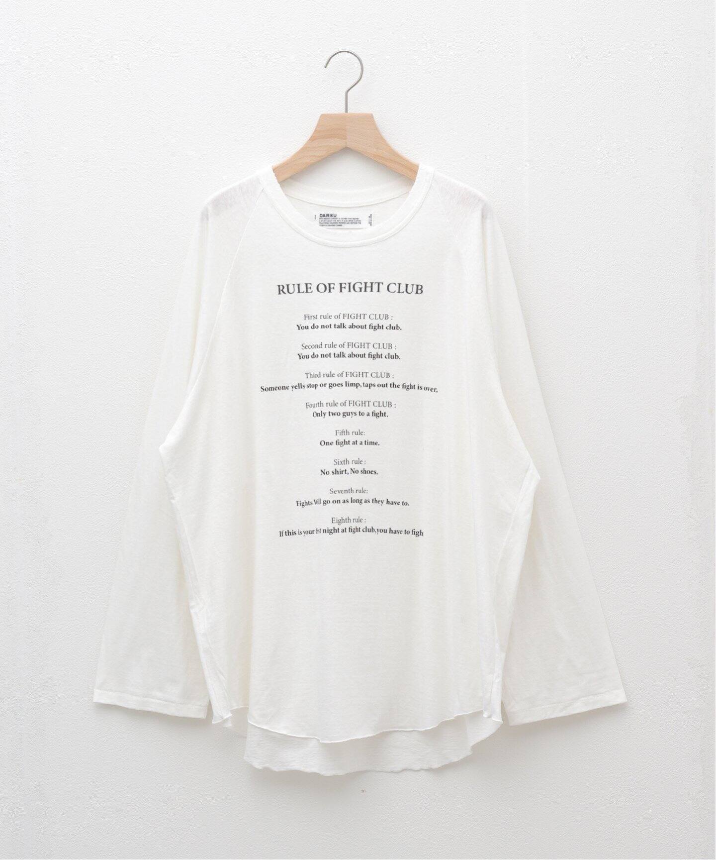 DAIRIKU / ダイリク】Rule Raglan Tee（Tシャツ／カットソー
