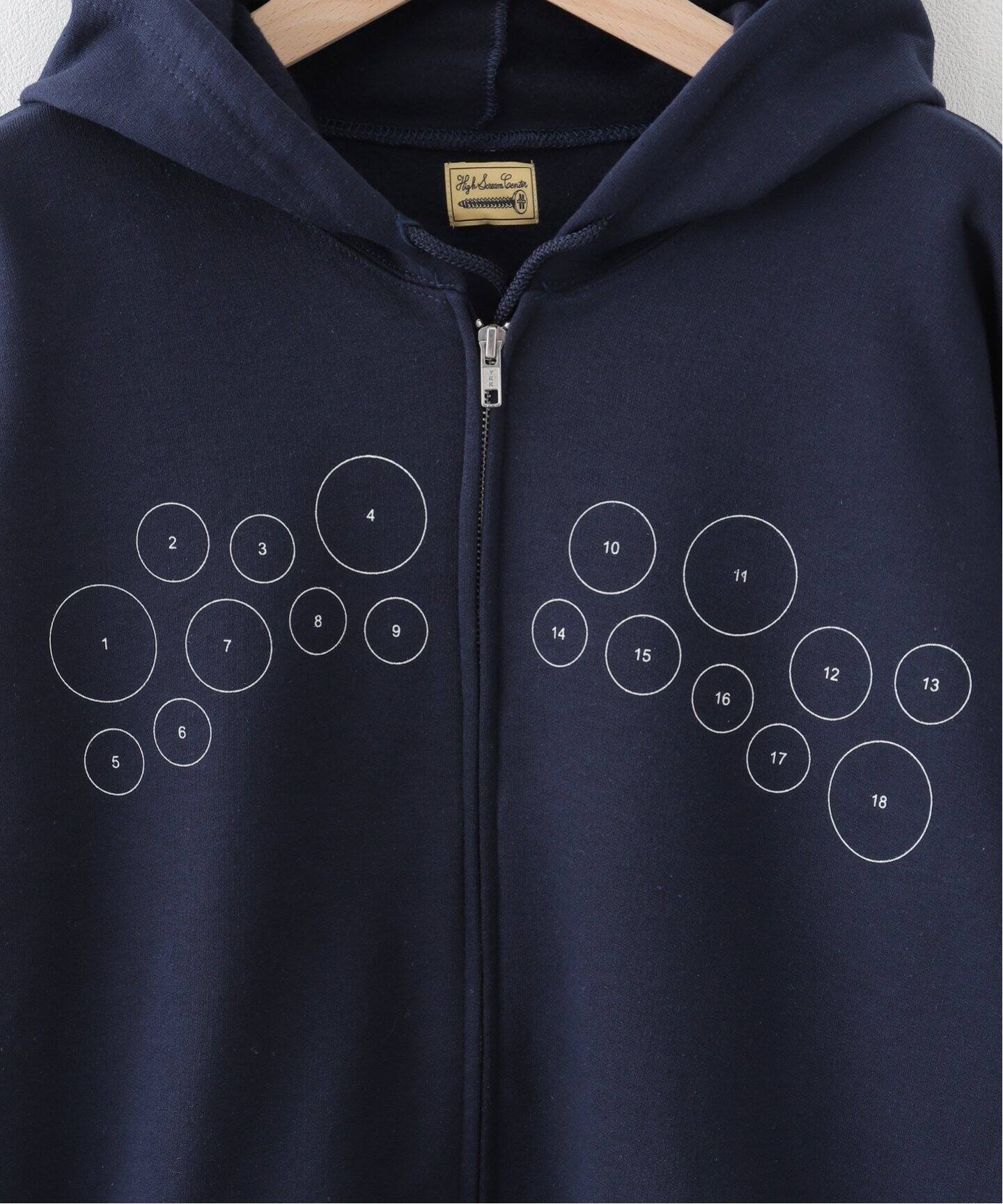 High Scream Center / ハイスクリームセンター】COLLEGE LOGO ZIP  