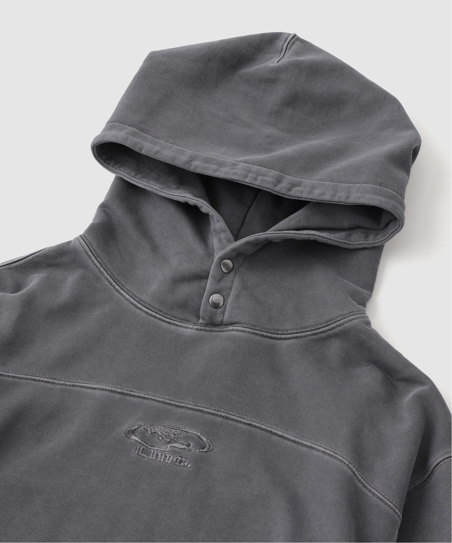 ★LMC★PIGMENT DYED OVAL GLOBE HOODIE PIGMENT DYED OVAL GLOBE HOODIE black - LMC | 엘엠씨