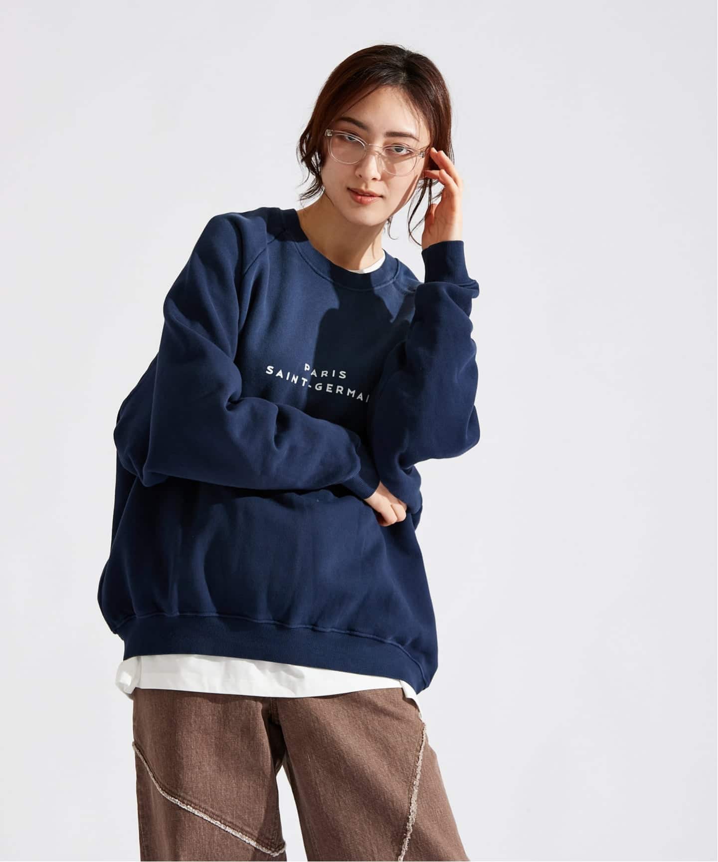 【美品】Yonfa パリススウェットプルオーバー　navy YONFA ヨンファ パリススウェットプルオーバー ネイビー YONFA