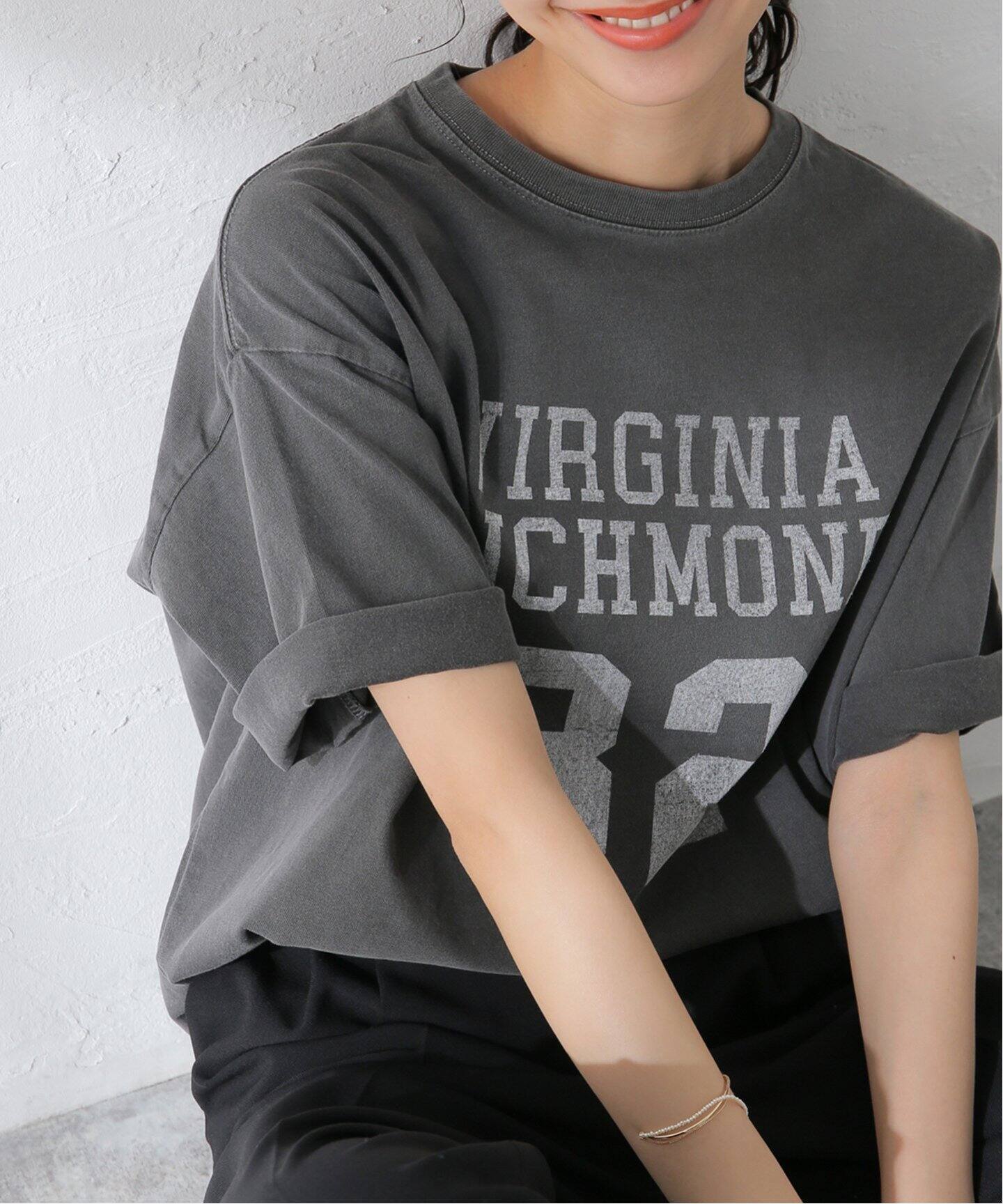 追加》【32】ロゴピグメントTシャツ（Tシャツ／カットソー 