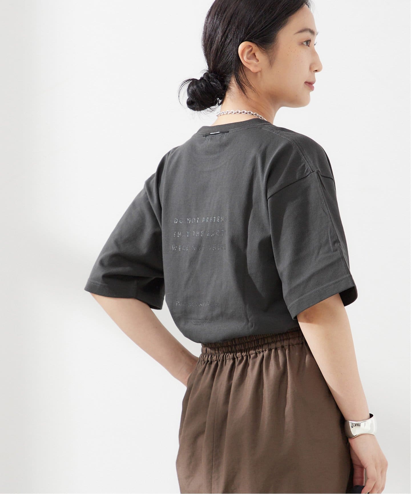 ジャーナルスタンダードレサージュDUBプリント グレーTシャツ JOURNAL STANDARD L'ESSAGE(ジャーナルスタンダード レサージュ
