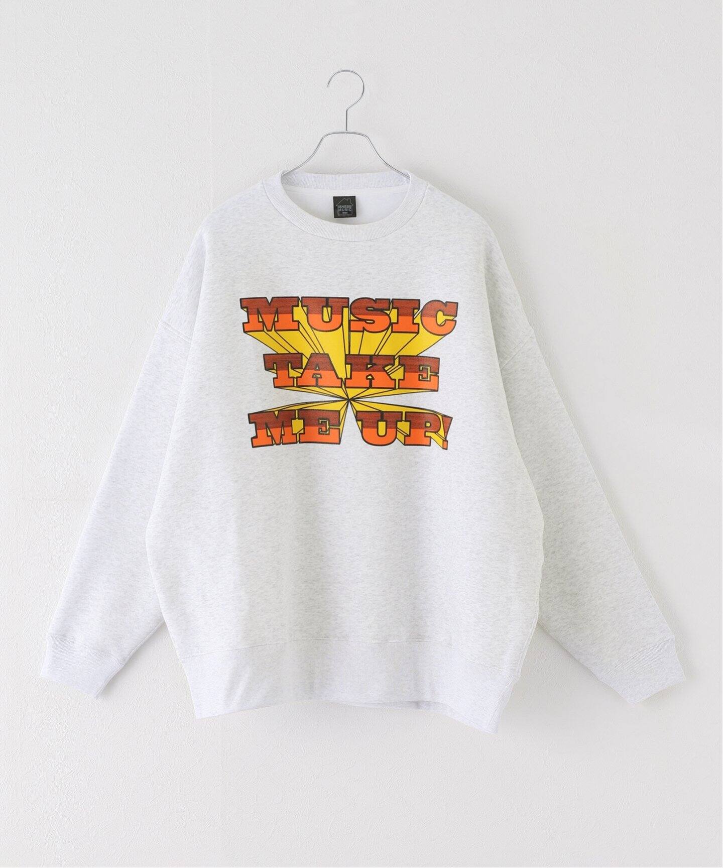 ISNESS MUSIC/イズネス ミュージック】MUSIC TAKE ME UP SWEATSHIRT 