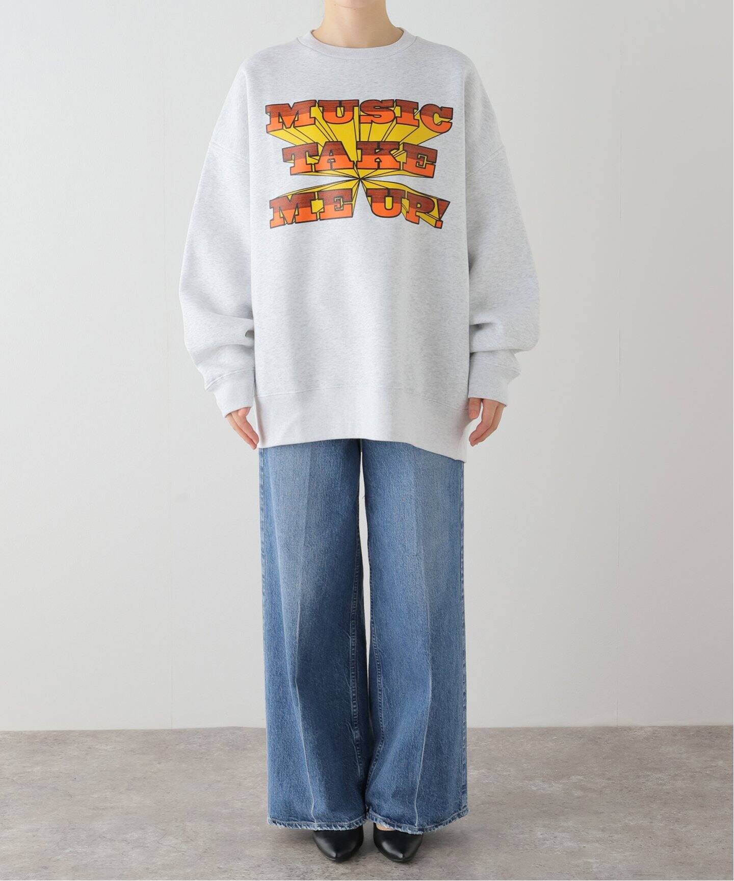 ISNESS MUSIC/イズネス ミュージック】MUSIC TAKE ME UP SWEATSHIRT 