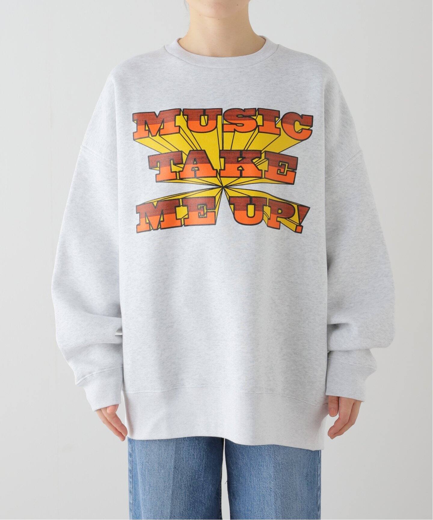 ISNESS MUSIC/イズネス ミュージック】MUSIC TAKE ME UP SWEATSHIRT 