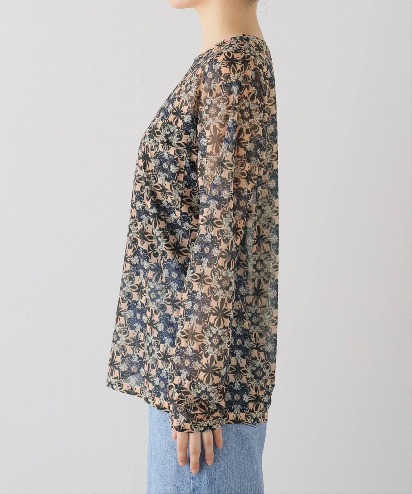 FUMIE TANAKA(フミエタナカ)】sheer print long t：カットソー（T 