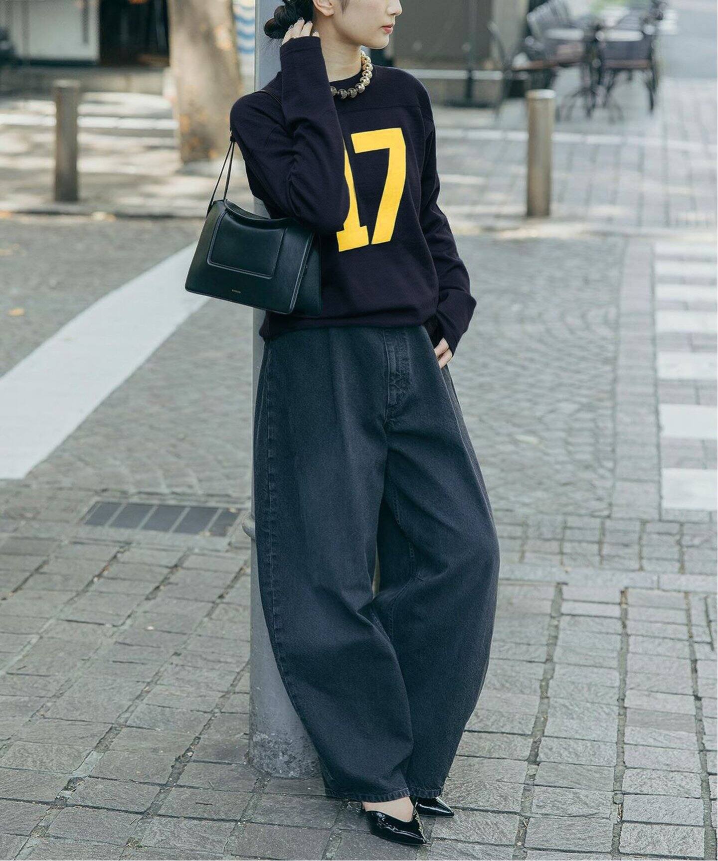 INSCRIRE /アンスクリア】Football Tee：カットソー（Tシャツ 