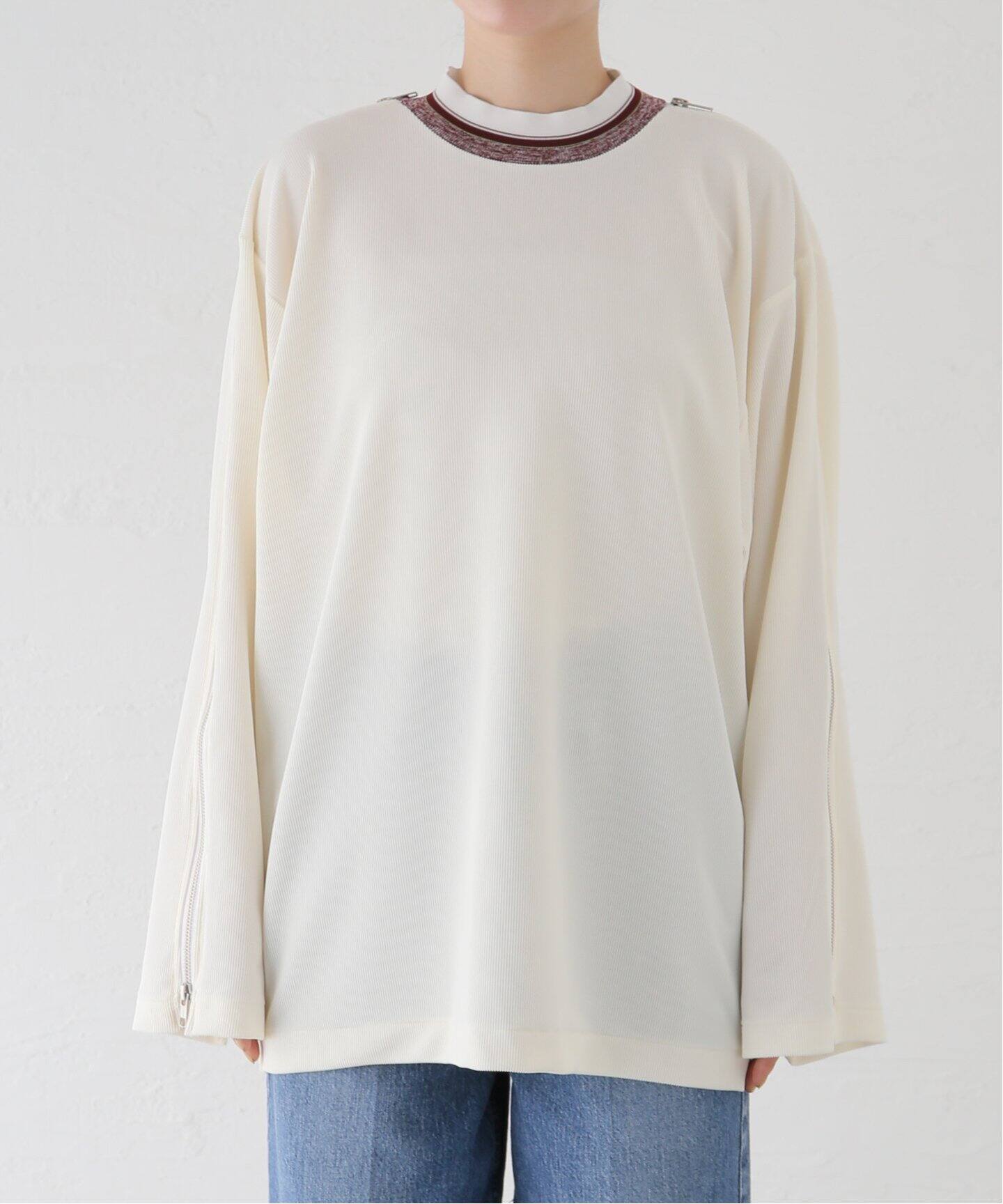 TOGA PULLA/トーガプルラ】Code pique jersey top：カットソー（T 