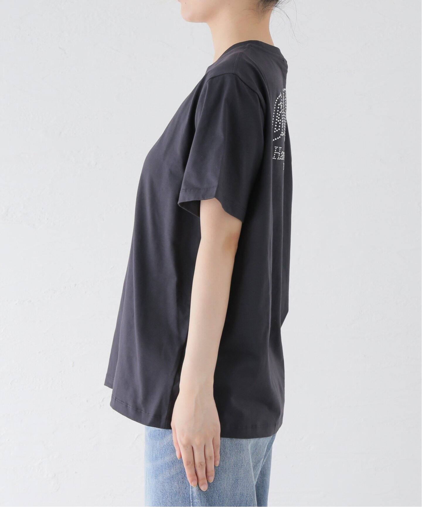 GANNI/ガニー】Basic Jersey Rhinestone Relaxed T-：Tシャツ（Tシャツ 