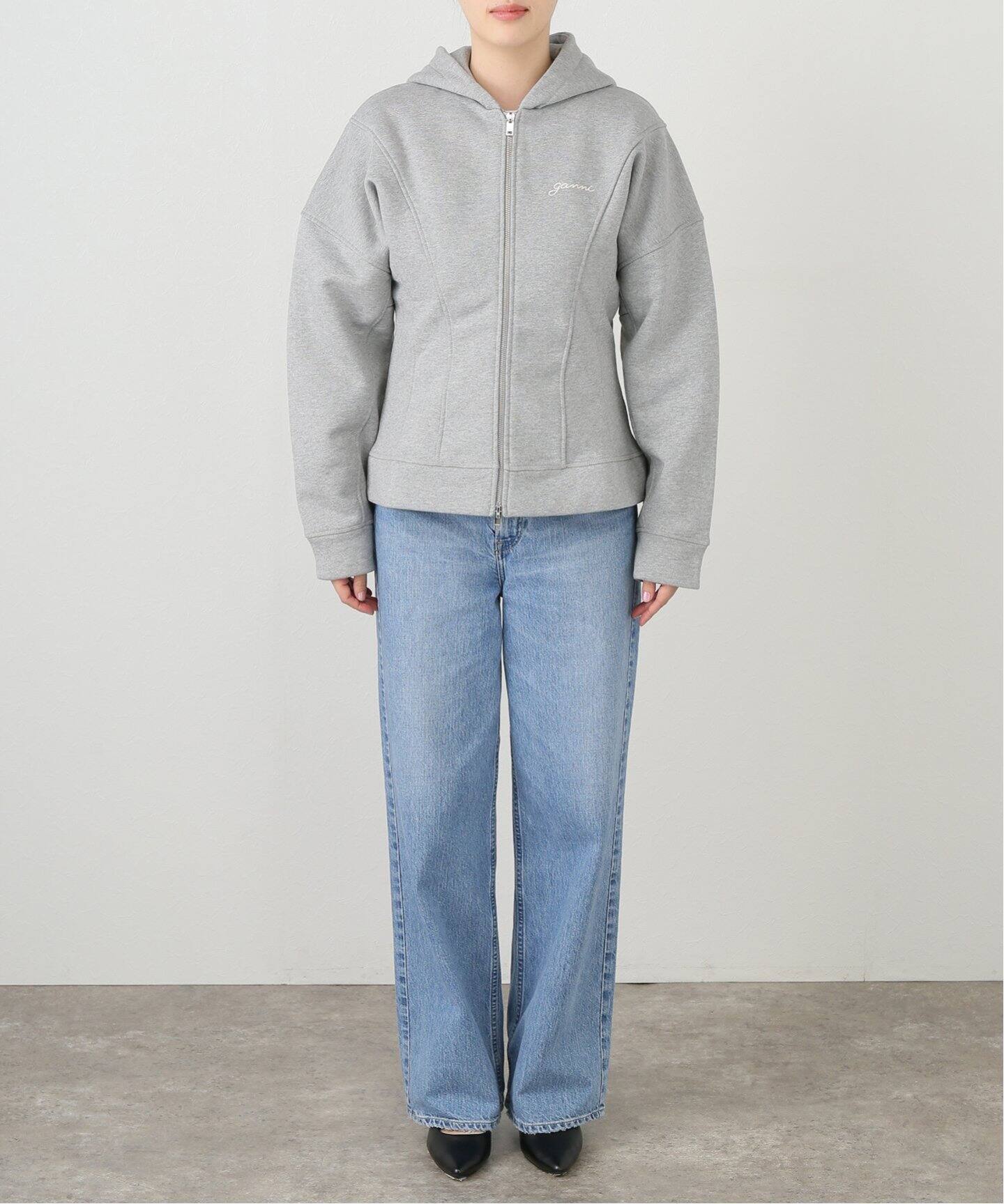 GANNI/ガニー】Heavy Fleece Zip Hoodie：パーカー（パーカー 