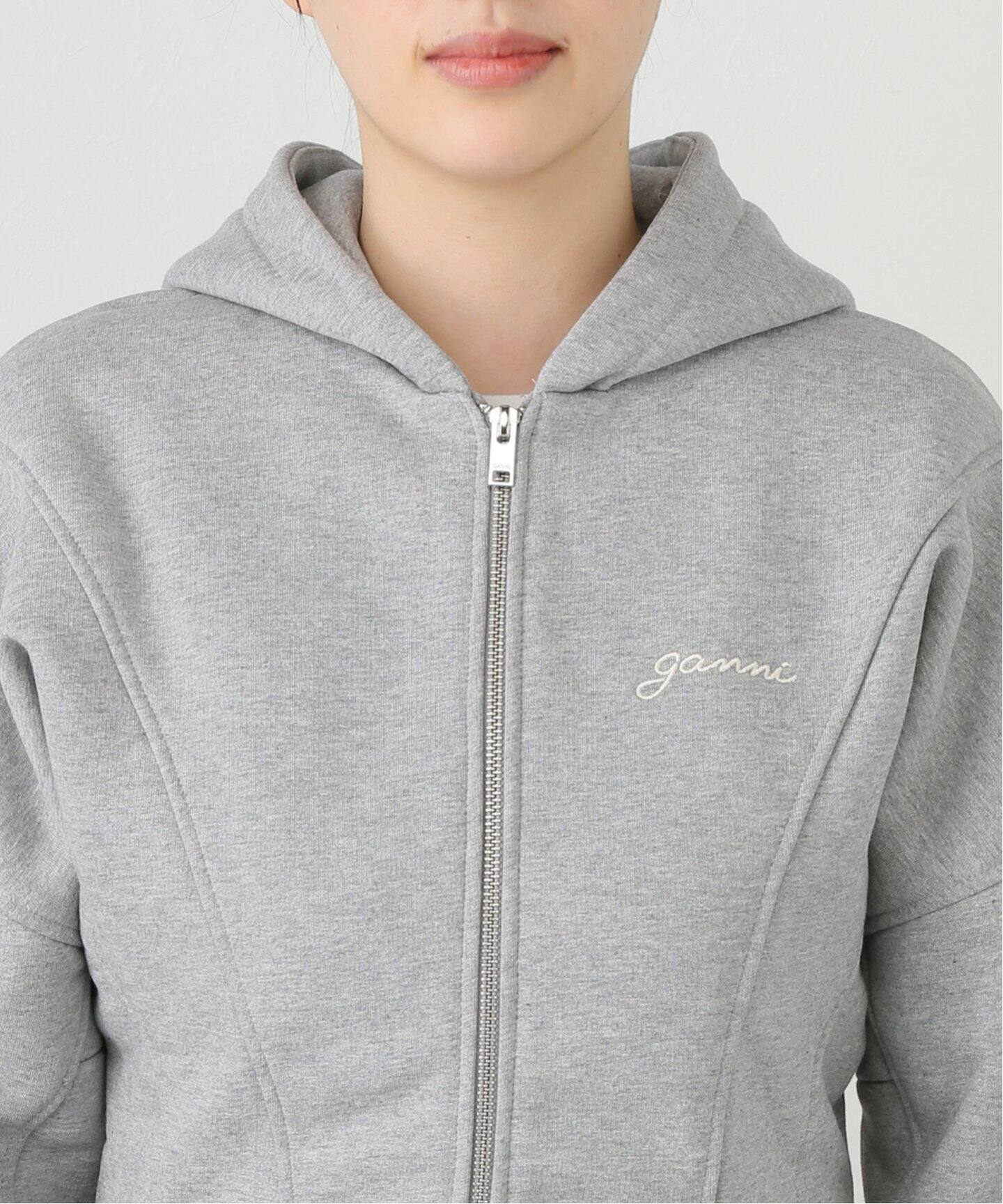 GANNI/ガニー】Heavy Fleece Zip Hoodie：パーカー（パーカー 