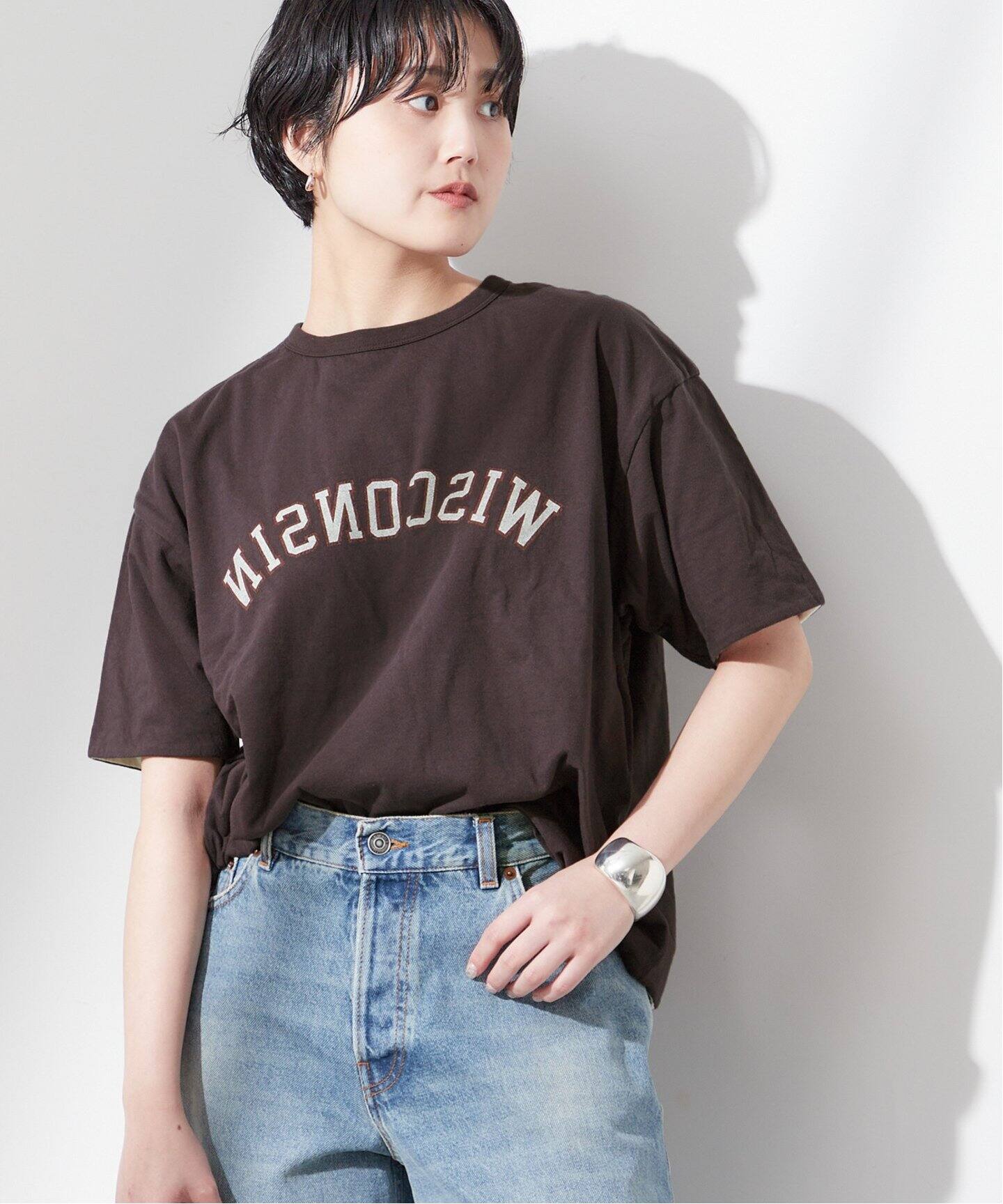 ST.JOHNS 3RD CLUB/Tシャツ/--/コットン/BRW ST.JOHNS 3RD CLUB/セントジョンズサードクラブ】WISCONSIN：T