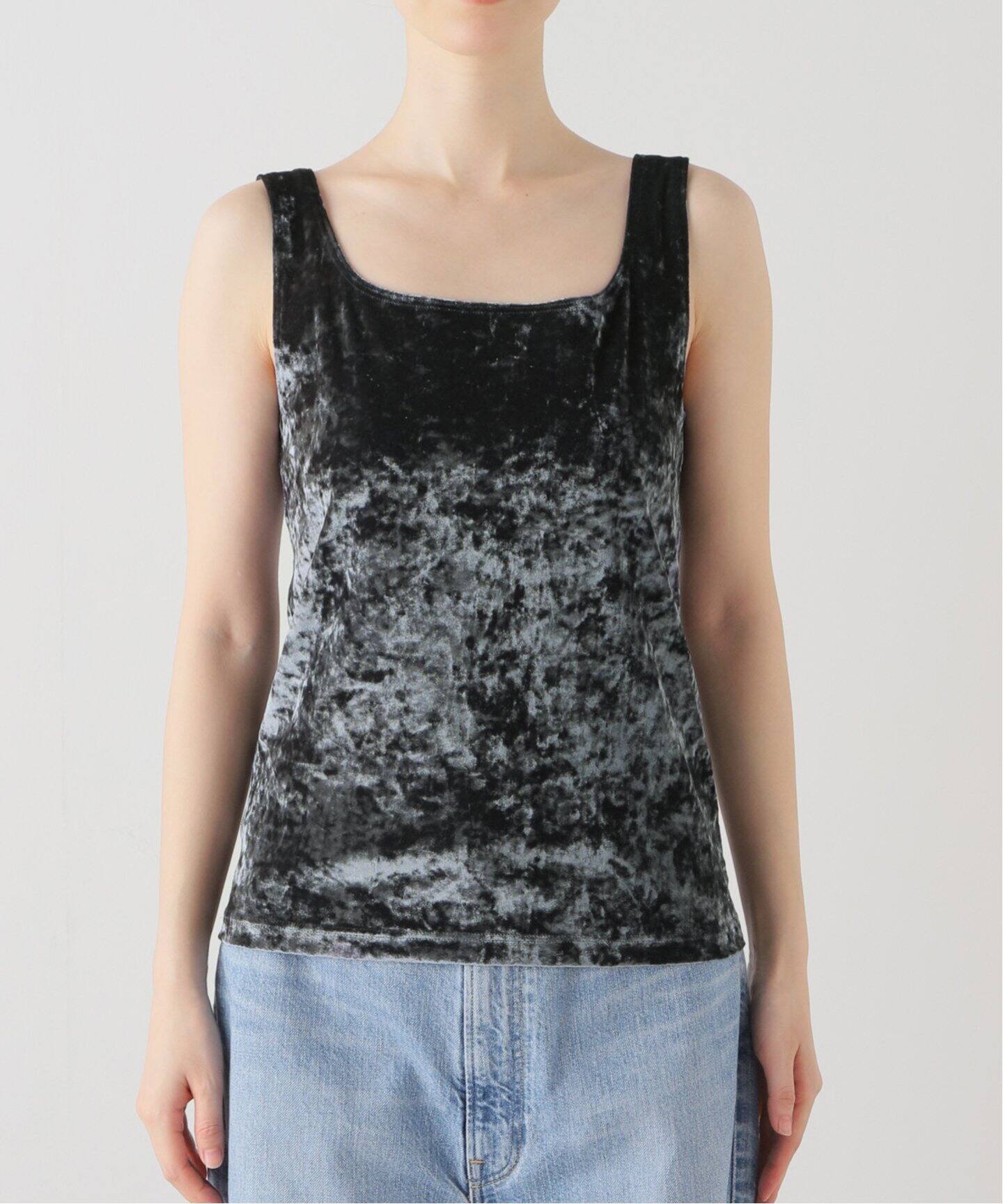 SIMONE WILD/シモーネ ワイルド】HAMMERED VELVET TOP：タンクトップ 