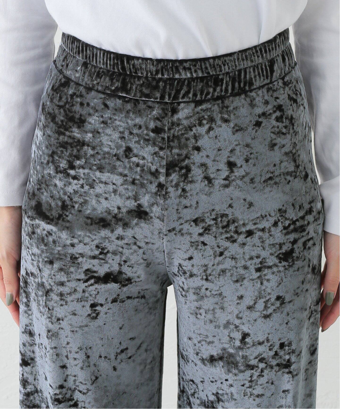 SIMONE WILD/シモーネ ワイルド】HAMMERED VELVET COZY PANTS：パンツ 