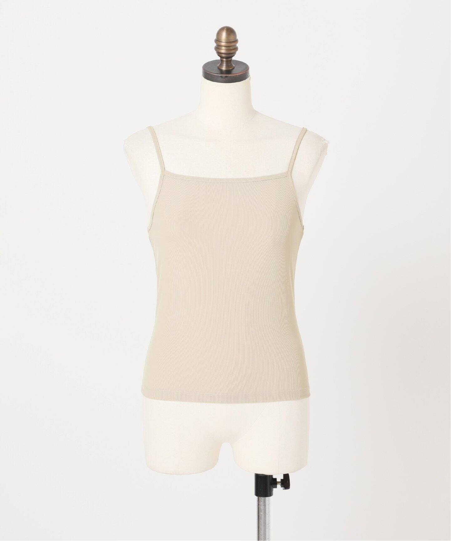 AMOMENTO / アモーメント】RIBBED SLEEVELESS TOP:キャミソール 