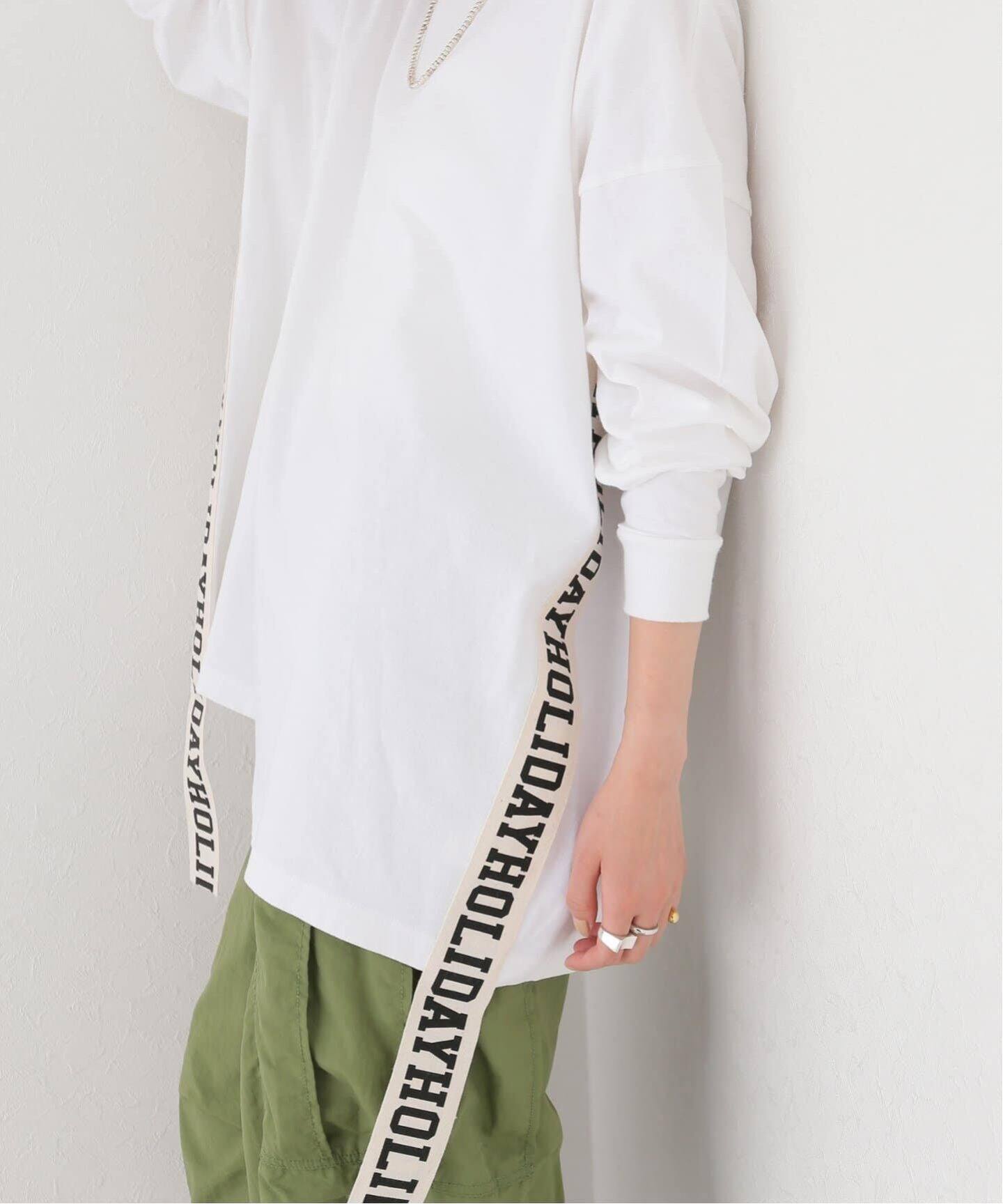 HOLIDAY/ホリデイ】SUPER FINE DRY MINI DRESS(TAPE)：カットソー（T  