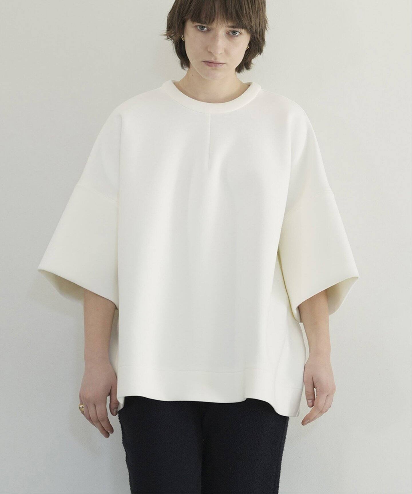 CLANE/クラネ】 BULKY LINE HALF SLEEVE TOPS 16105-1262（Tシャツ 