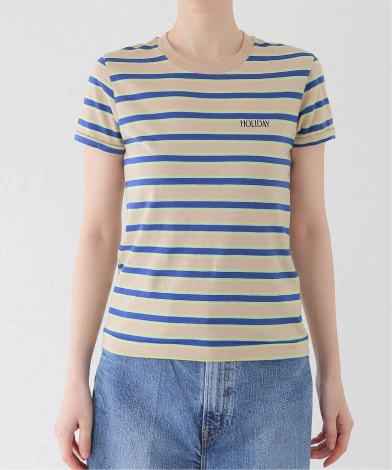 HOLIDAY/ホリデイ】 SUPER FINE BORDER S/S TSHIRT 24101107（Tシャツ 