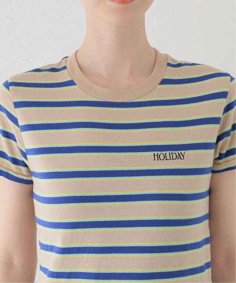 HOLIDAY/ホリデイ】 SUPER FINE BORDER S/S TSHIRT 24101107（Tシャツ 