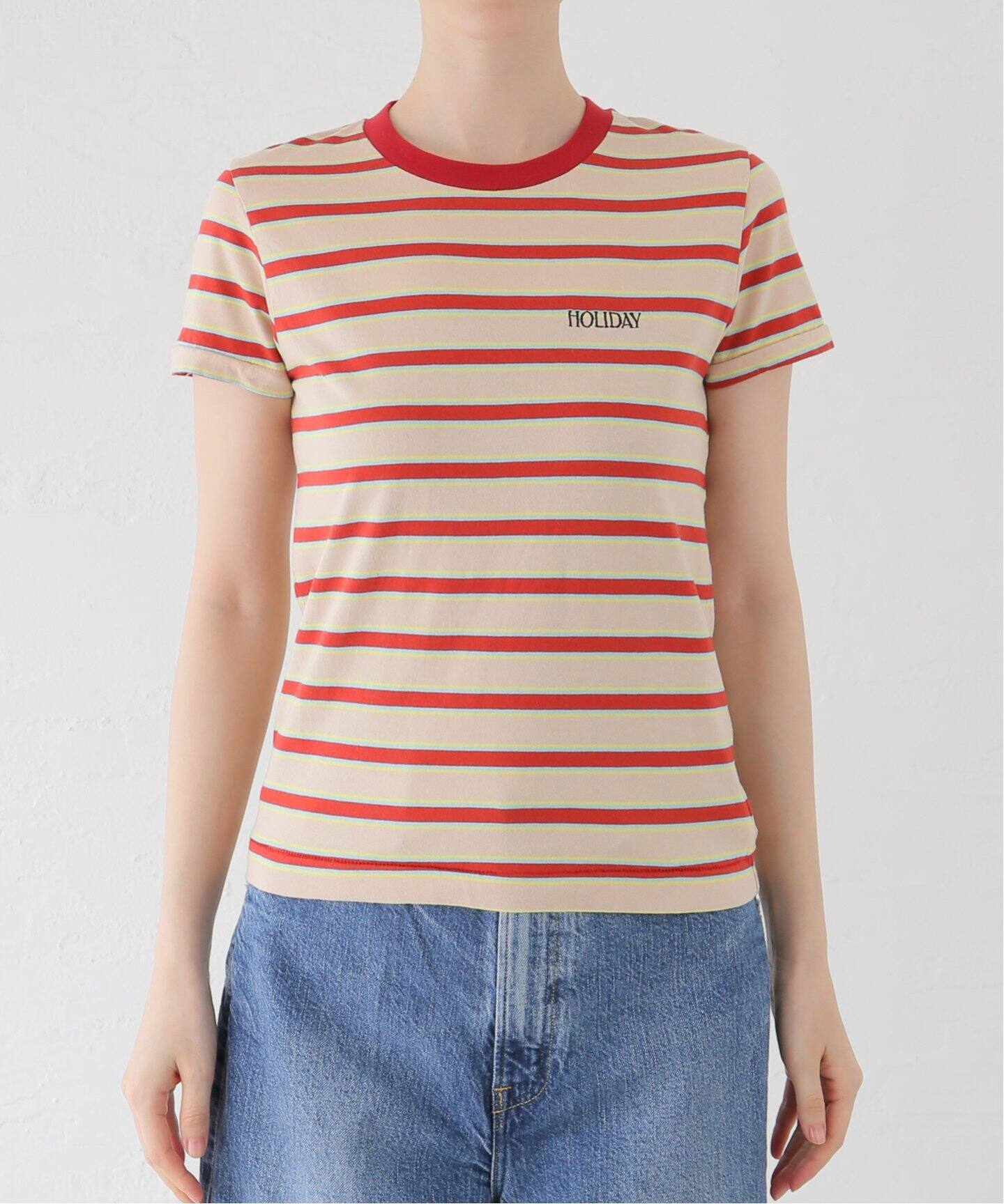 HOLIDAY/ホリデイ】 SUPER FINE BORDER S/S TSHIRT 24101107（Tシャツ  