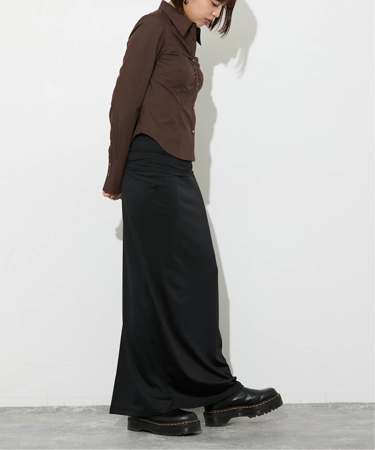 TURN WAIST ドロスト スカート（ロング・マキシ丈スカート）｜Oriens