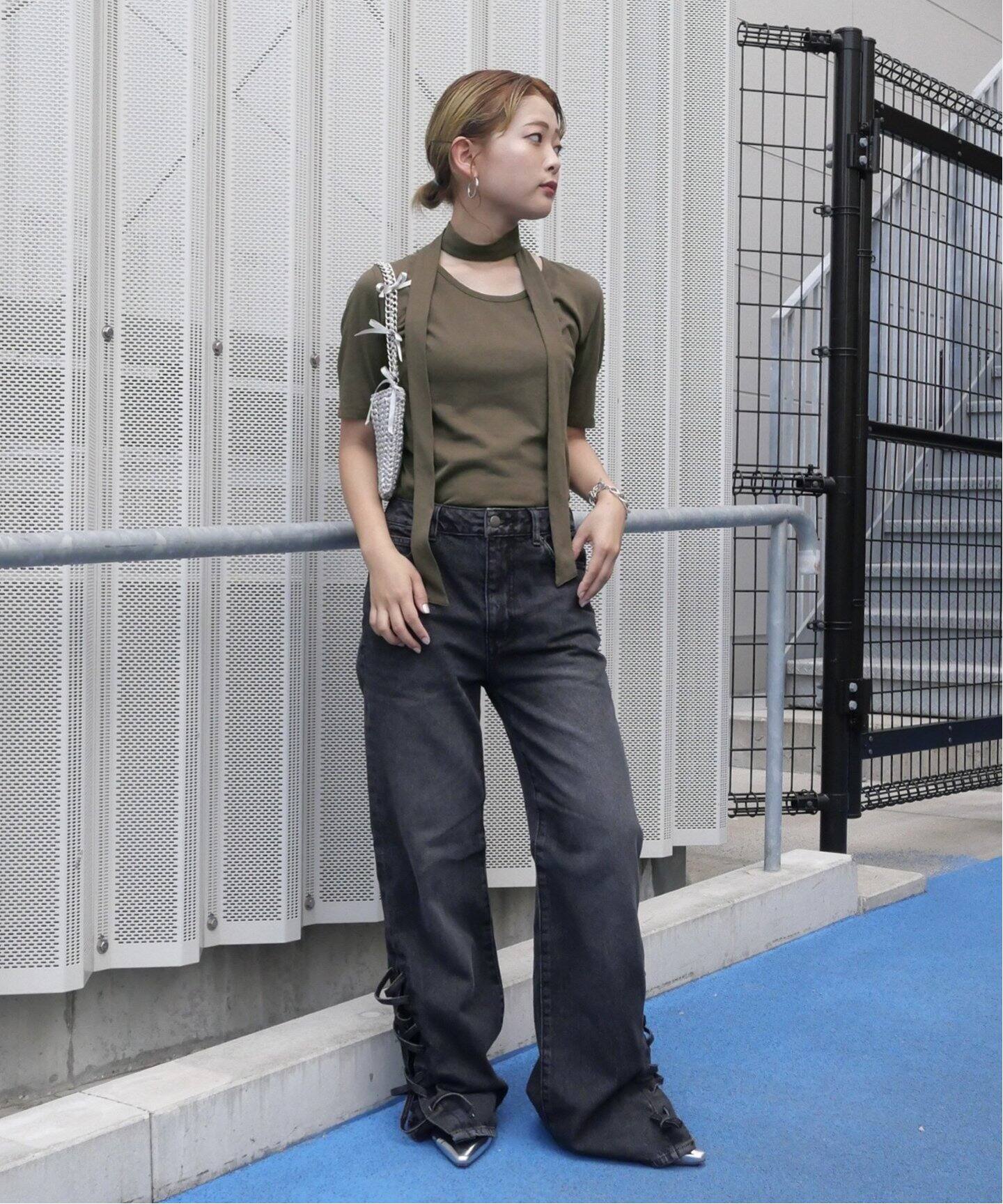 「Oriens JOURNAL STANDARD」 スウェットカットソー FREE チャコールグレー レディース タイセットシアーTEE（Tシャツ／カットソー）｜Oriens JOURNAL