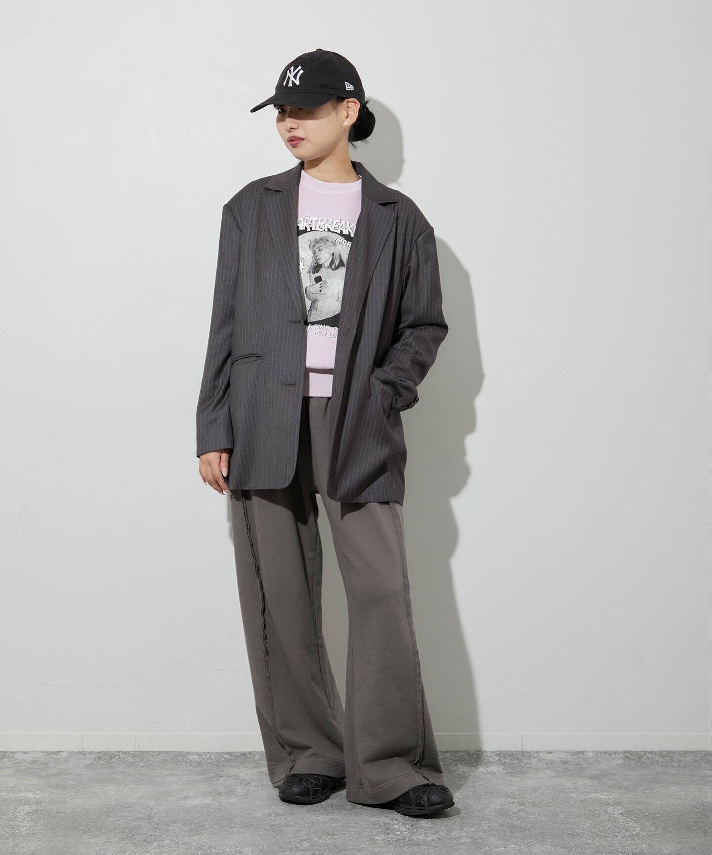 追加》アウトシームスウェットワイドパンツ（スウェットパンツ