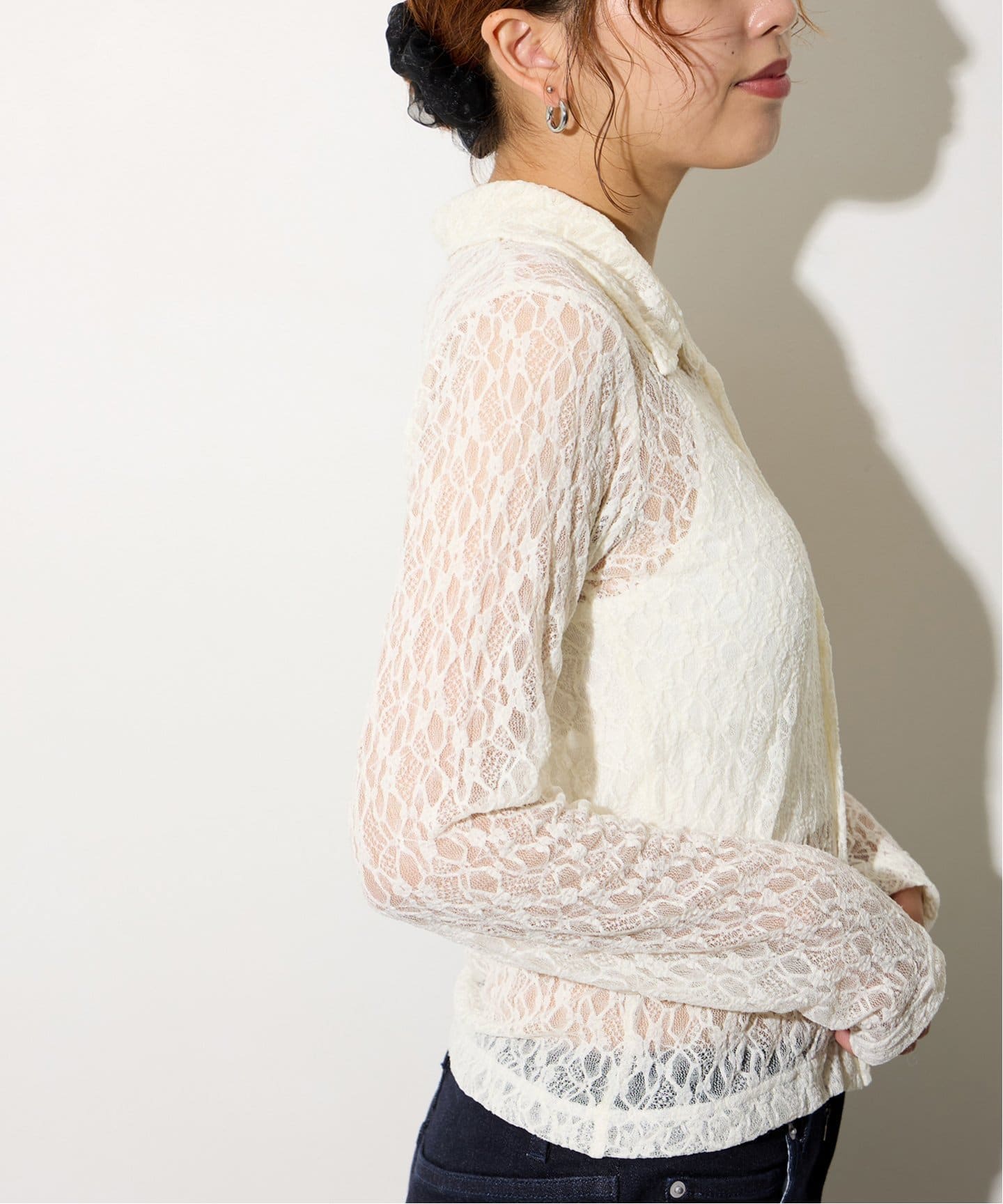 ストレッチレースシャツ（シャツ／ブラウス）｜Oriens JOURNAL