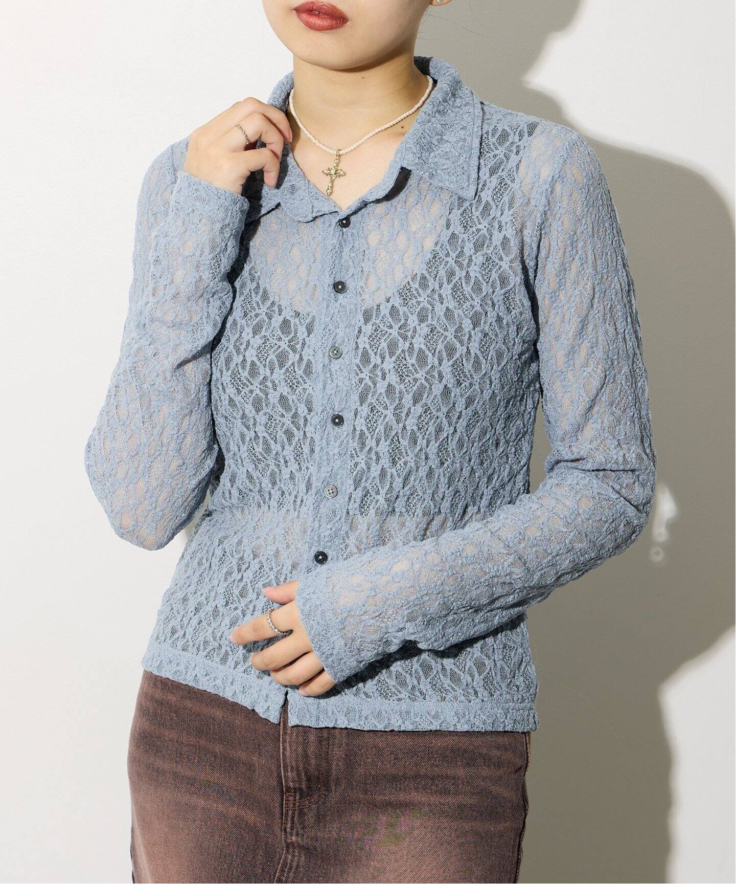 ストレッチレースシャツ（シャツ／ブラウス）｜Oriens JOURNAL